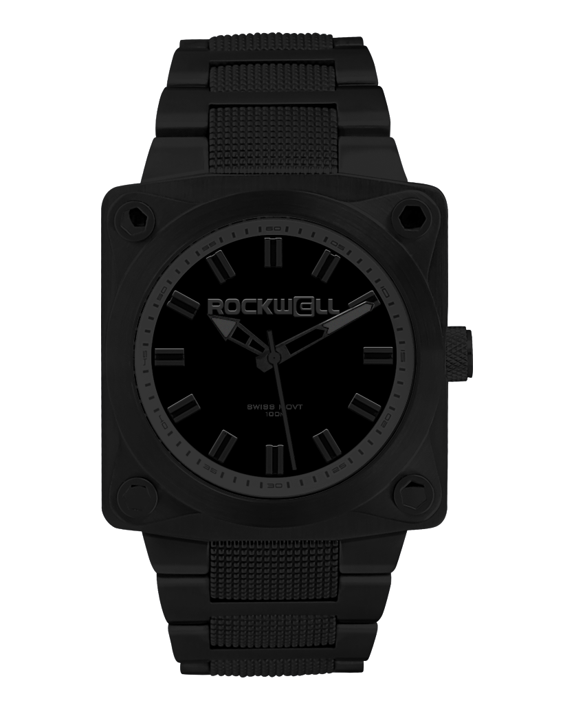 phantom black 747 analog watch