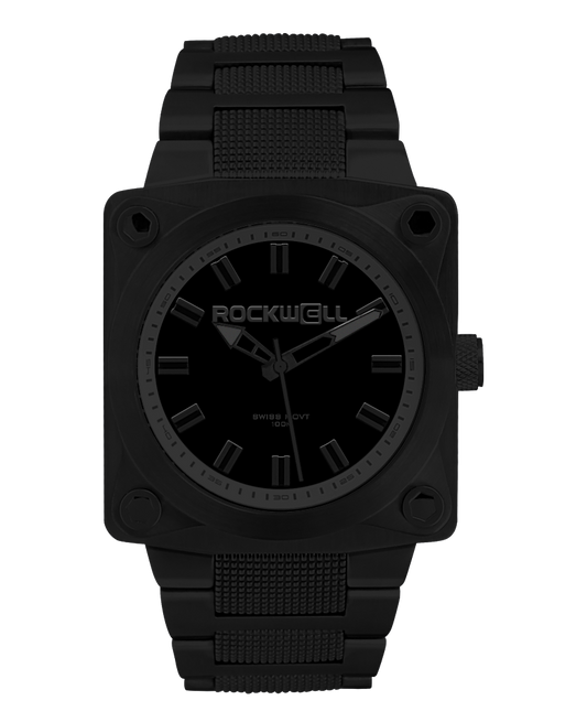 phantom black 747 analog watch