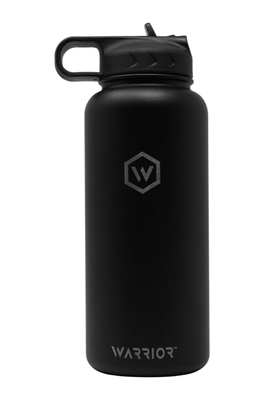 32oz Phantom Black Rockwell Warrior Flask with Lid Straw  Edit alt text