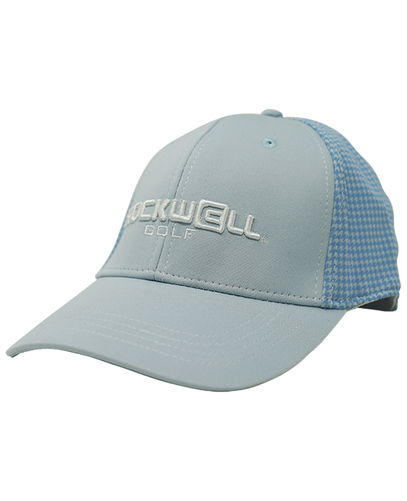baby blue plaid rockwell golf hat 