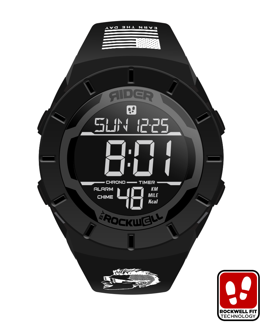 phantom black coliseum digital watch with Casey Patterson bands