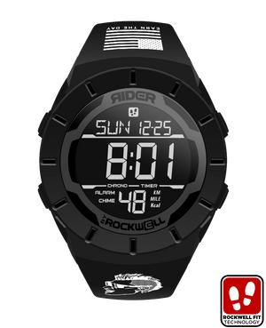 phantom black coliseum digital watch with Casey Patterson bands