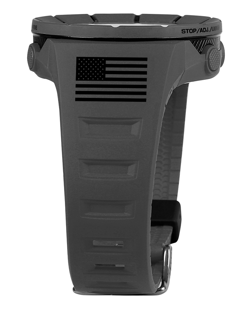 gray coliseum digital watch with american flag bands  Edit alt text