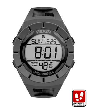 gray coliseum digital watch with american flag bands