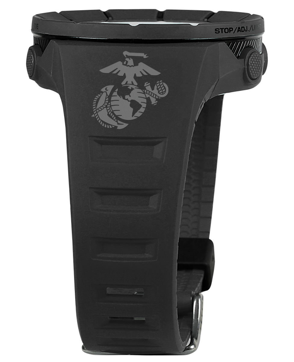 phantom black coliseum digital watch with United States marines bands