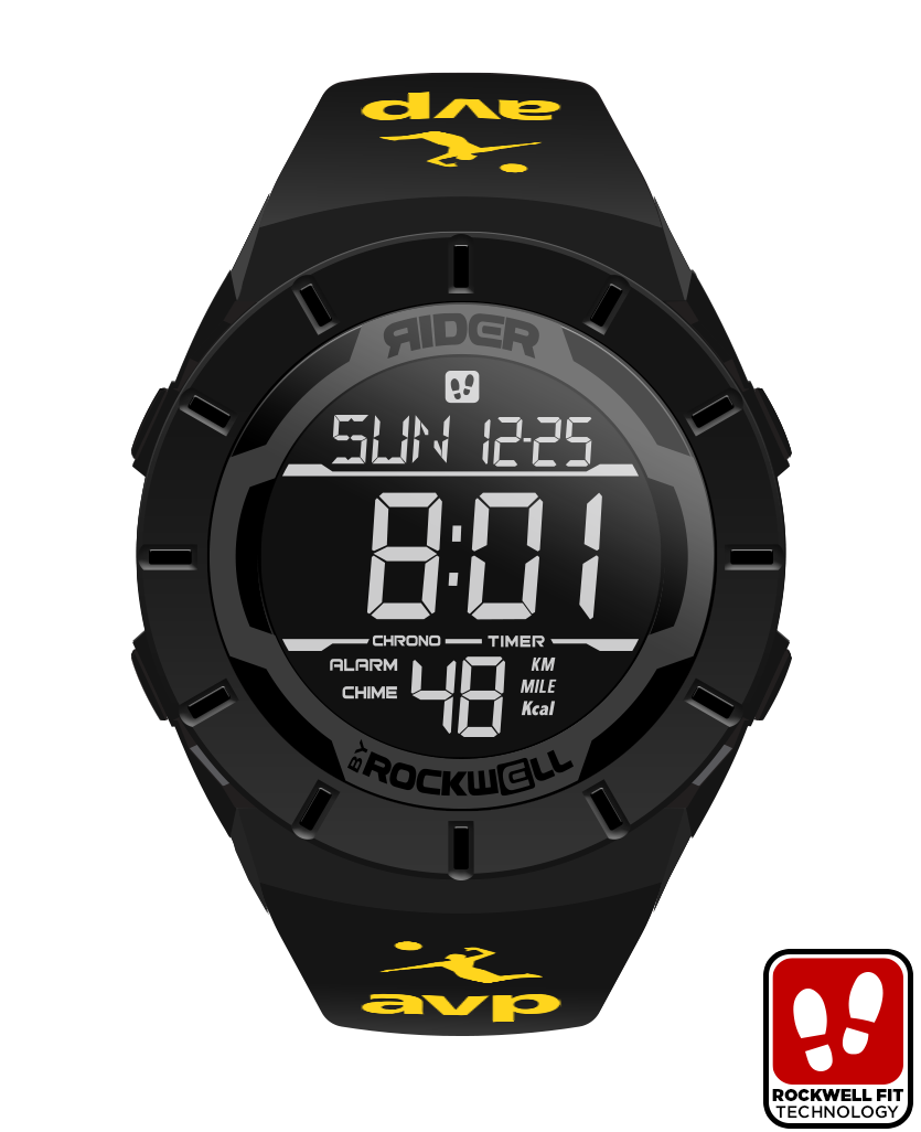 phantom black coliseum digital watch with AVP bands
