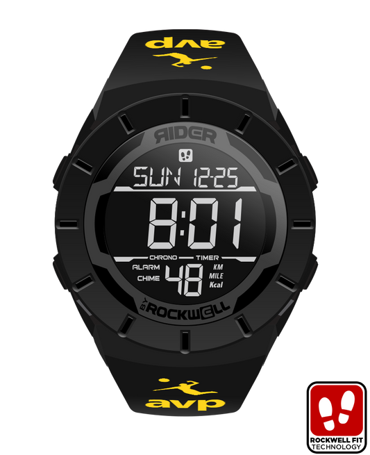phantom black coliseum digital watch with AVP bands