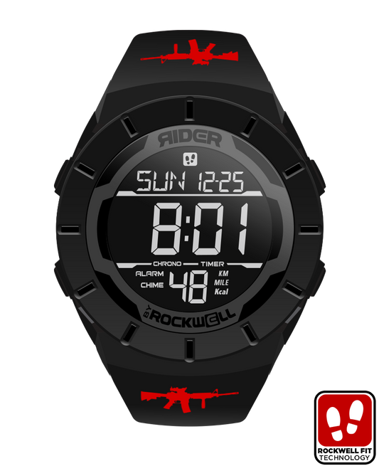 phantom black coliseum digital watch with recon bands