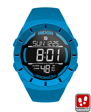 shark blue coliseum digital watch with black accents