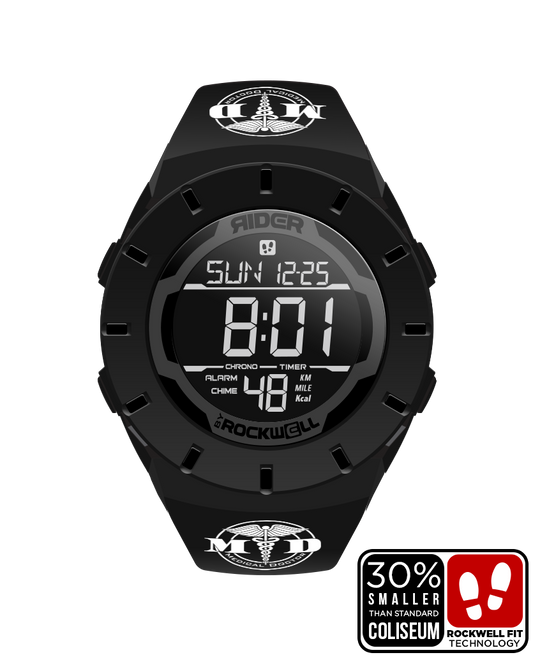 phantom black coliseum forum digital watch with medical doctor edition bands