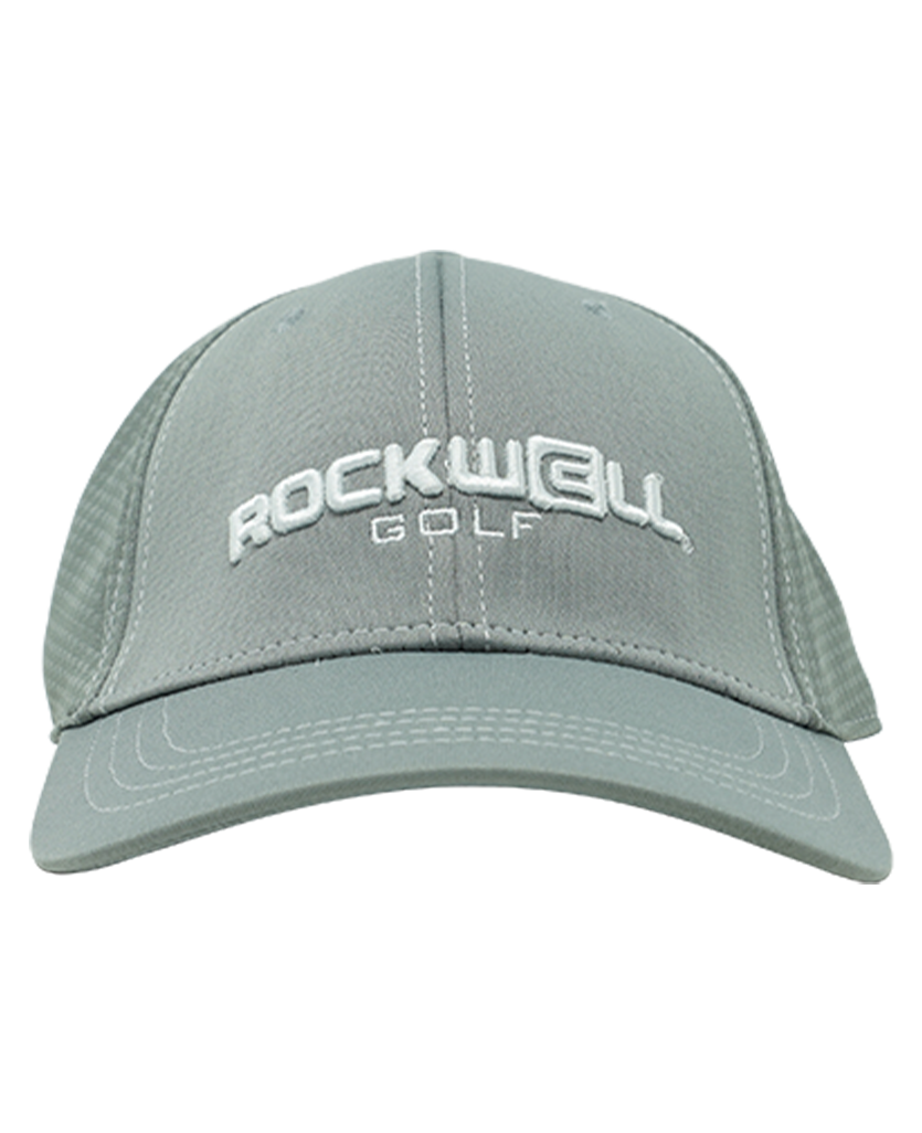 front of grey plaid rockwell golf hat