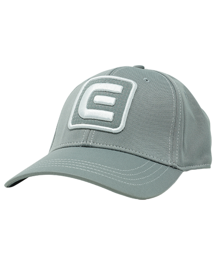 gray Rockwell Golf Series Hat with rockwell e logo  