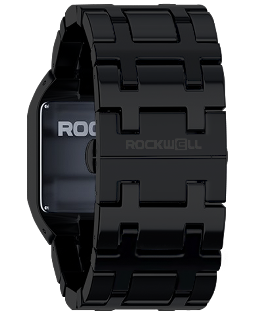 phantom black duel time analog watch
