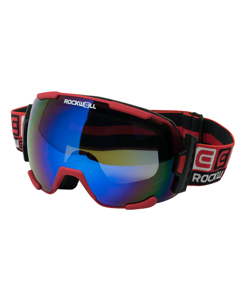 The Bomber - Red w/Flash Blue Lens