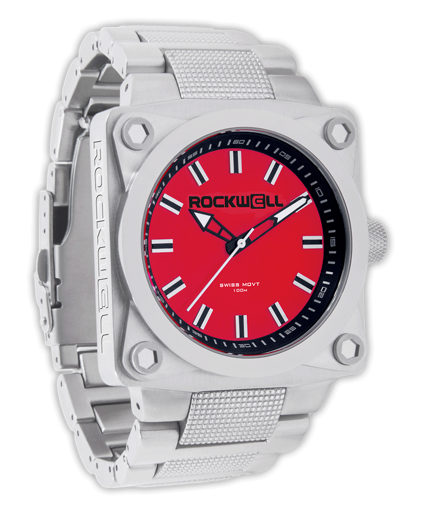 747 Silver with Red dial 45mm watch