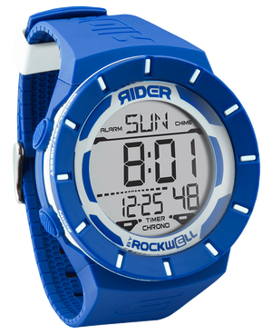 Coliseum Royal blue with White bezel Rubber digital watch