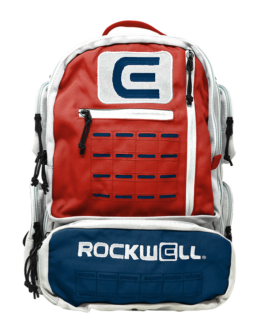 red white and blue ruck backpack