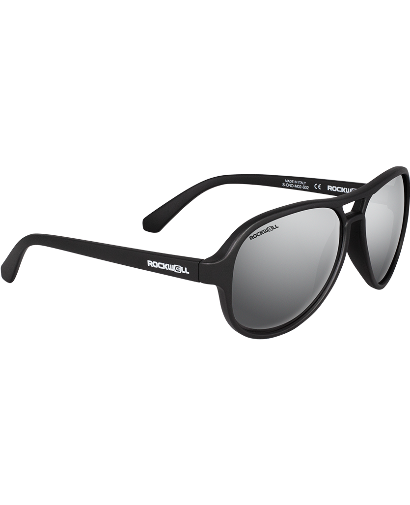 The Casino - Matte Black with Flash Silver Lens