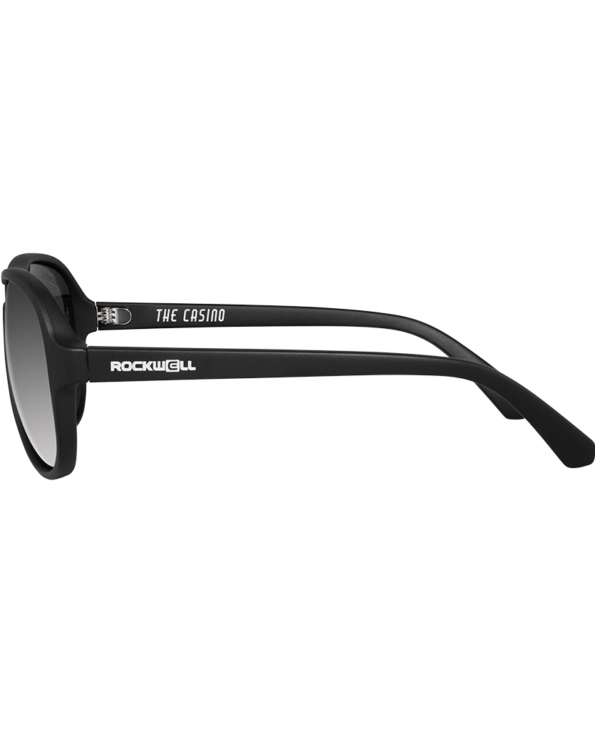 The Casino - Matte Black with Flash Silver Lens