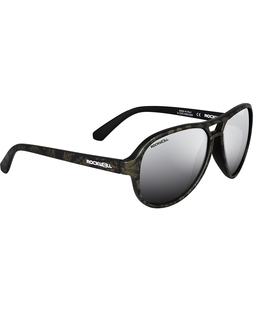 The Casino - Matte Camo with Flash Silver Lens