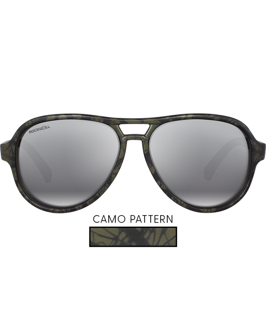 The Casino - Matte Camo with Flash Silver Lens