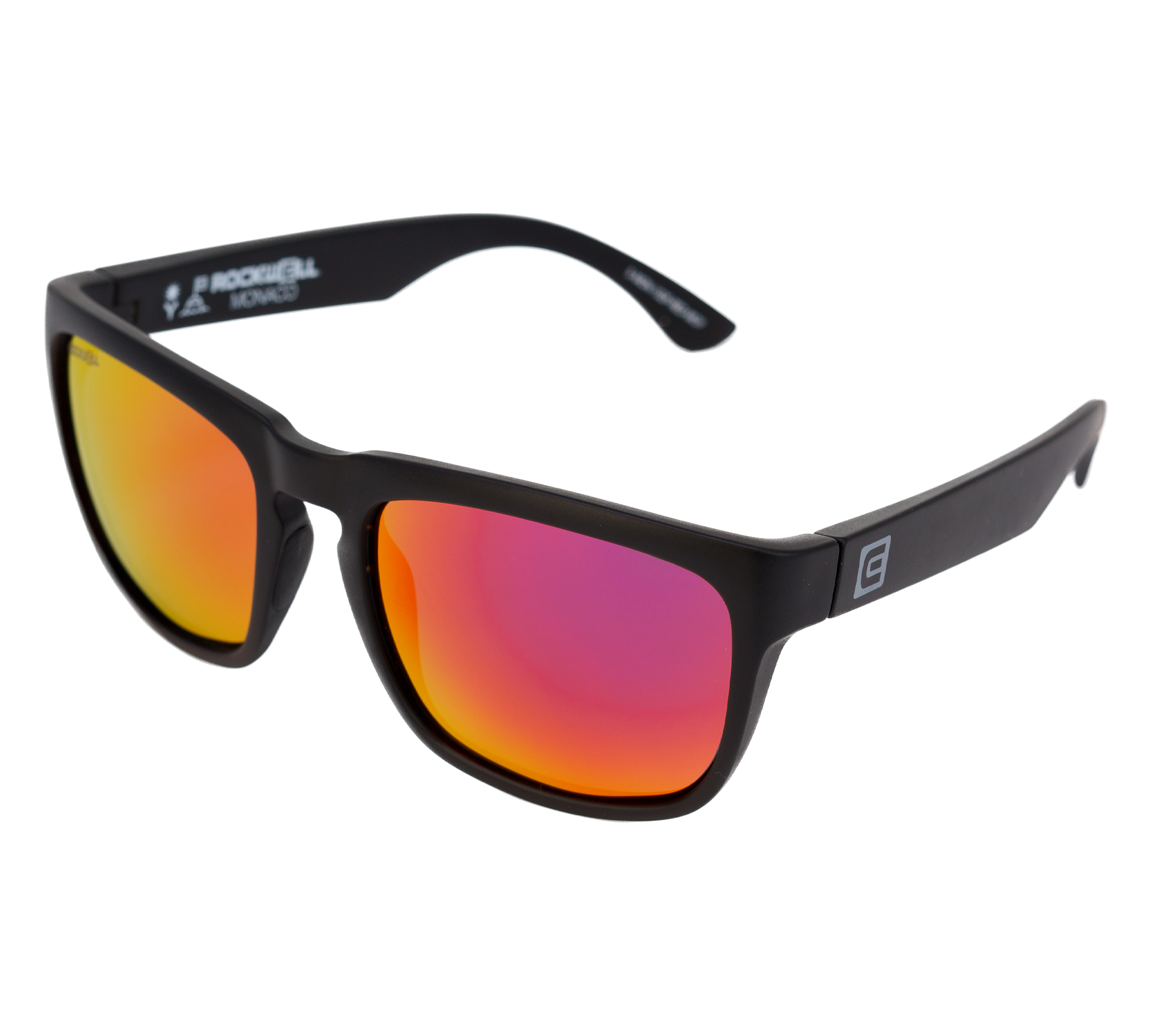Monaco Black Frame Red Lens side tilt angle