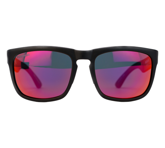 Monaco Black Frame Red Lens Front View