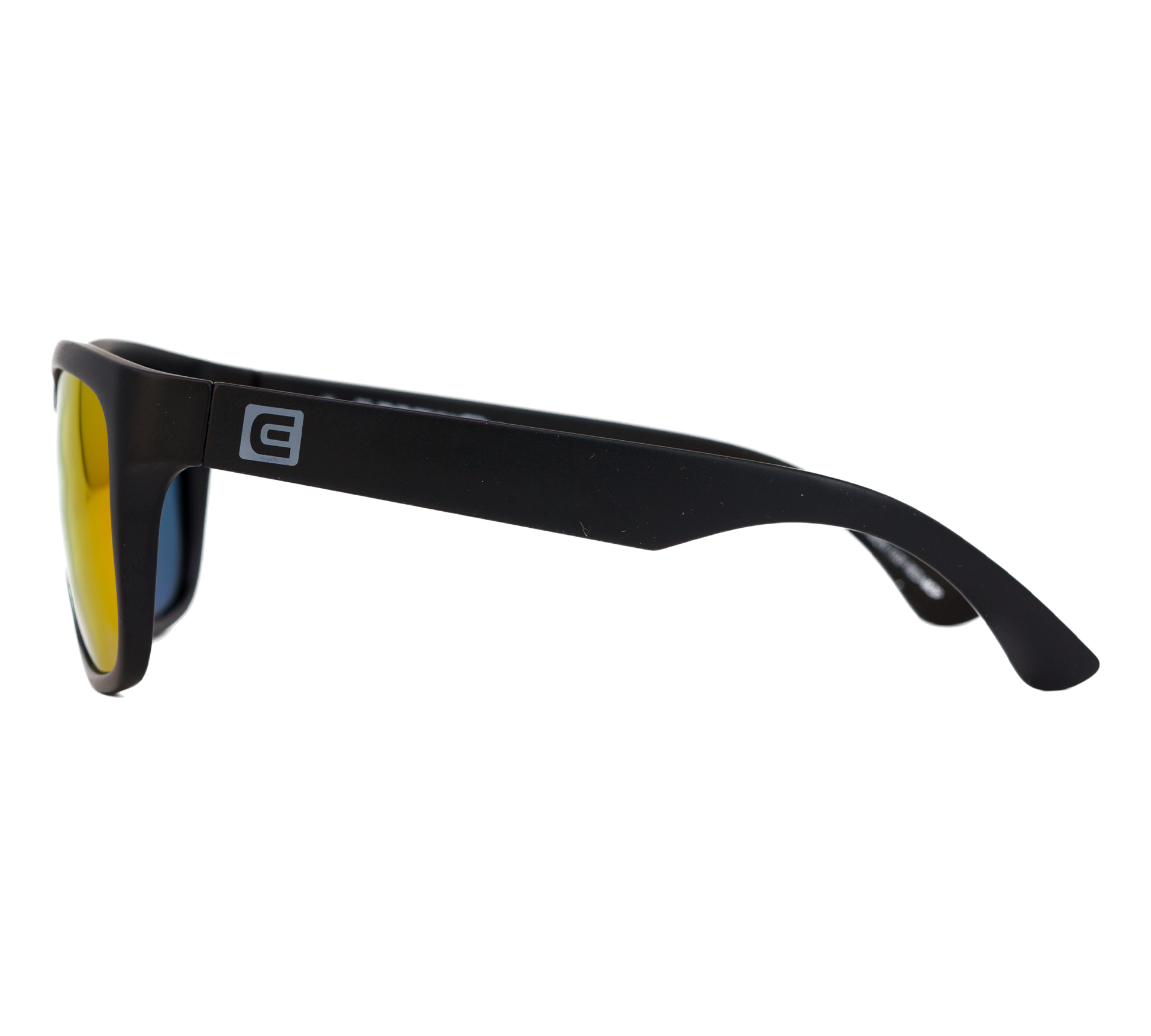 Monaco Black Frame Red Lens Side Angle