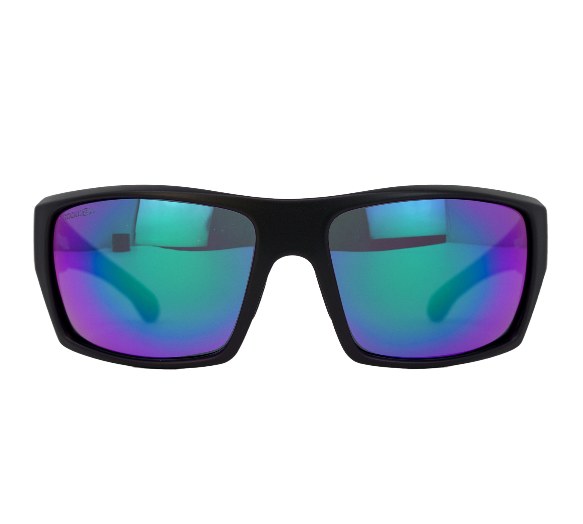 Nero Black Frame Green Lens Front Angle