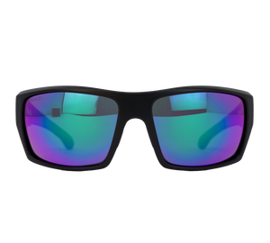 Nero Black Frame Green Lens Front Angle