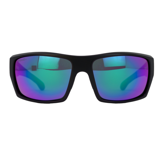Nero Black Frame Green Lens Front Angle