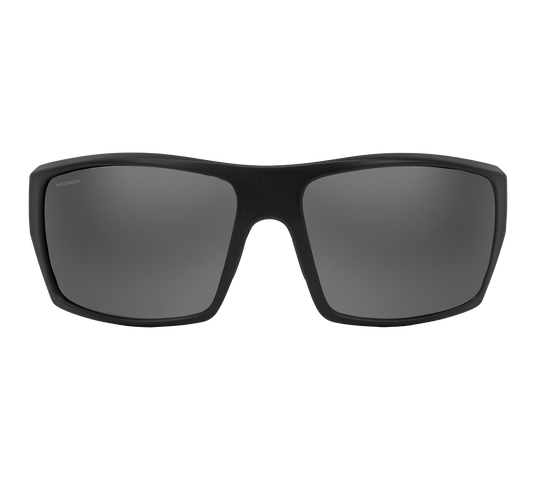 Nero Black Frame Silver Lens Front Angle
