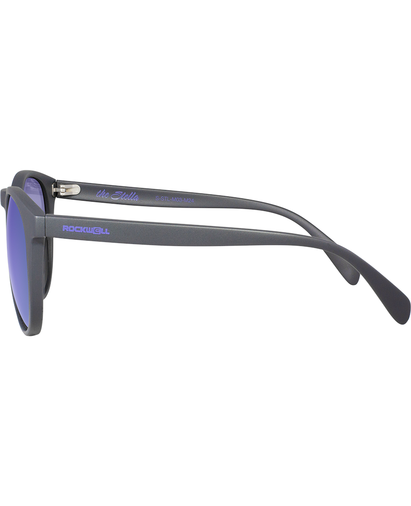 The Stella - Matte Gray w/Purple Lens