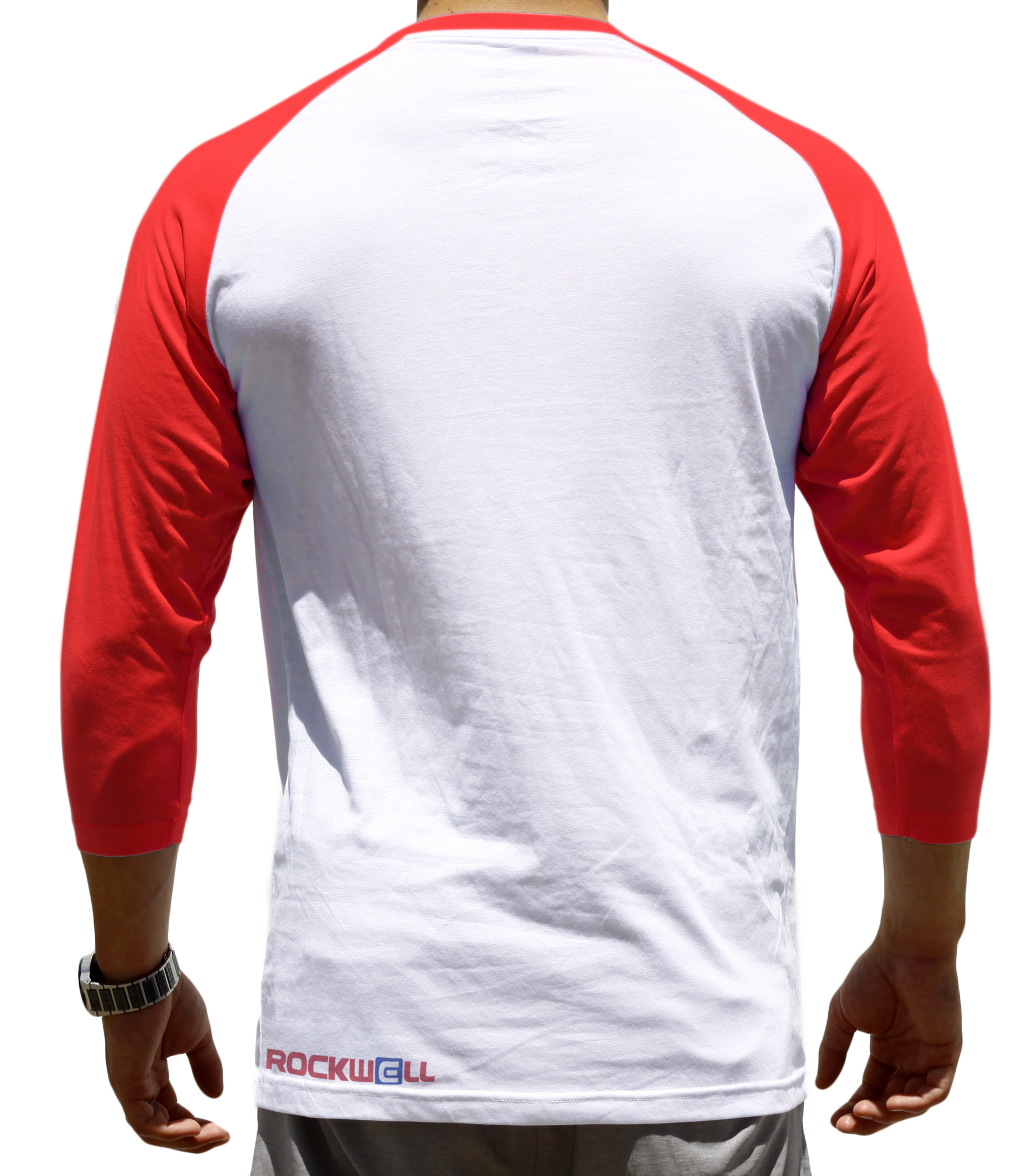 back of man wearing Watch Co Slugger Red