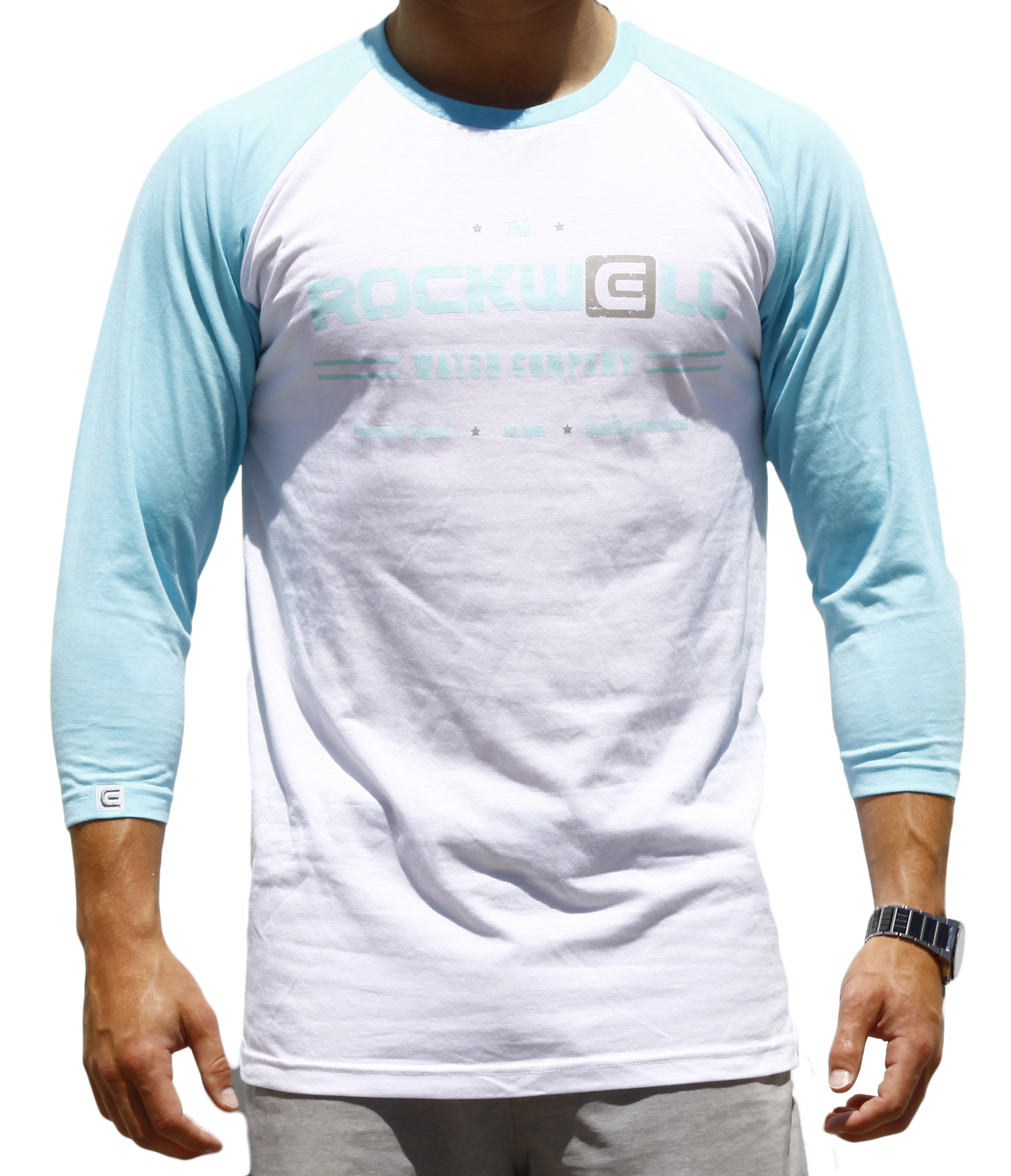 man wearing Men's Watch Co Slugger Turquoise