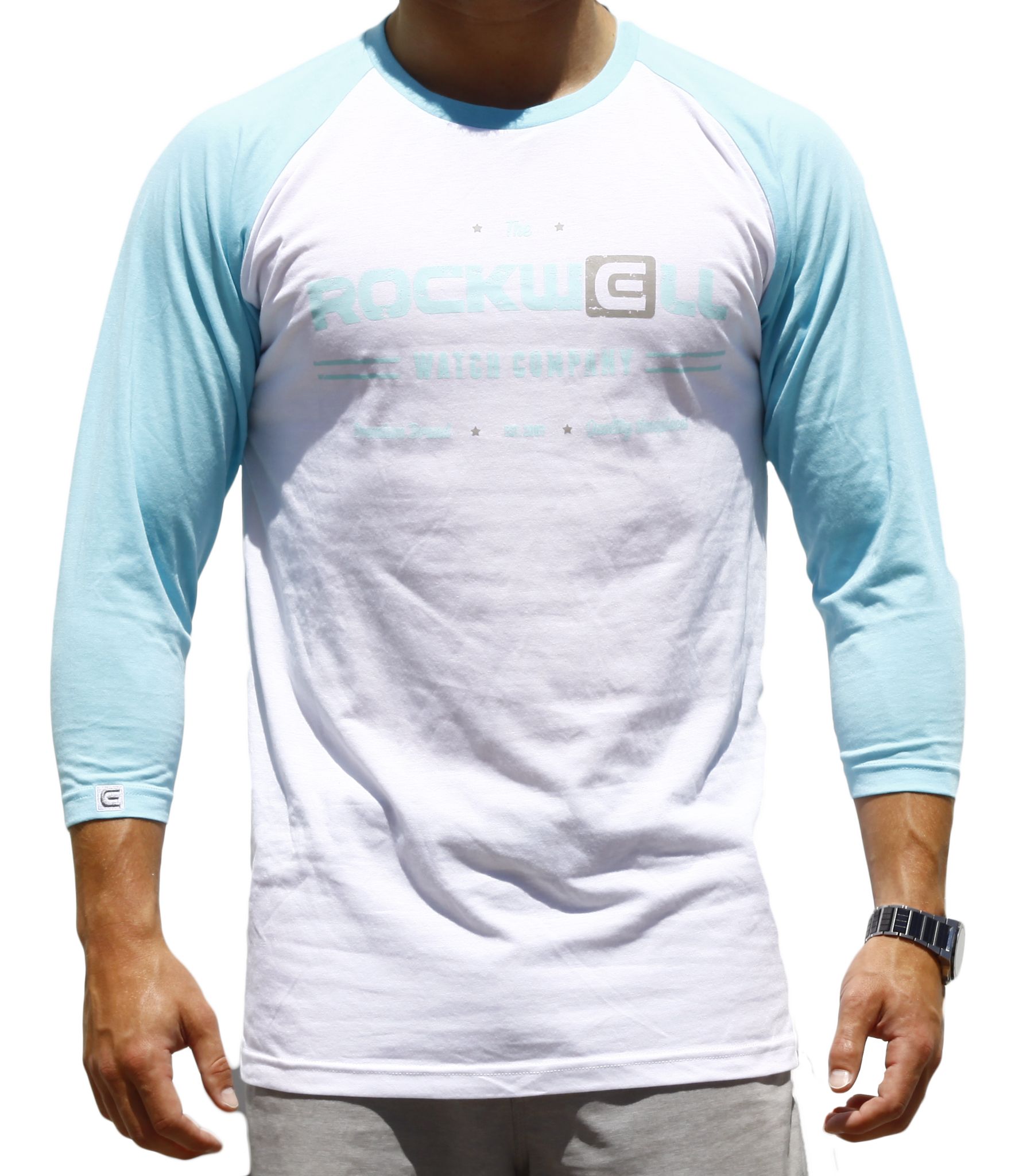 man wearing Men's Watch Co Slugger Turquoise