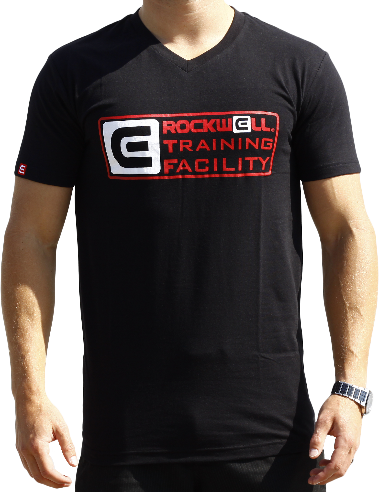 man wearing black RTF V-Neck