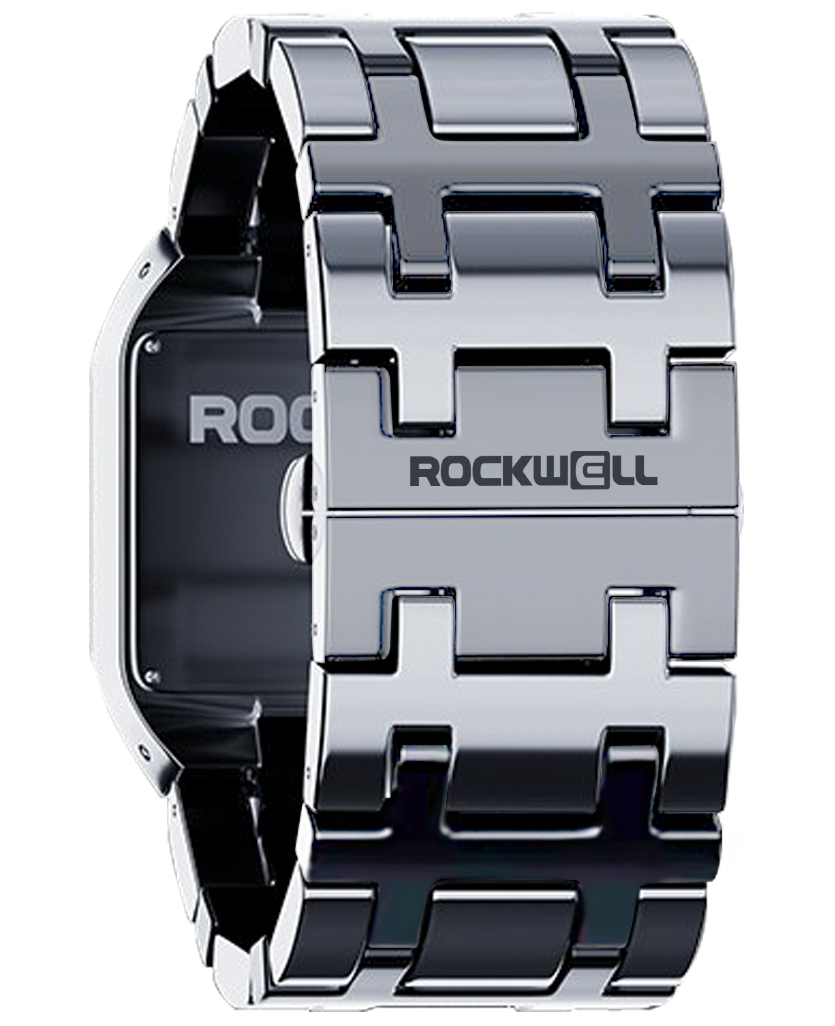 Silver black duel time analog watch