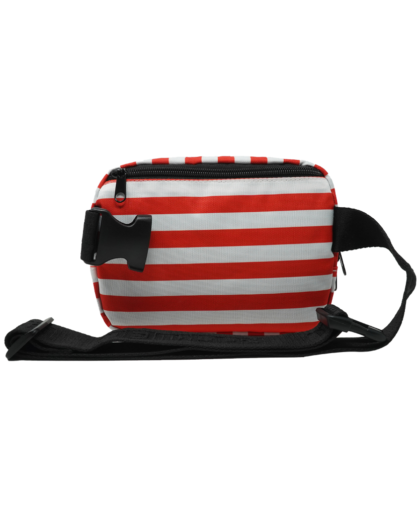 back of USA Flag mini fanny pack