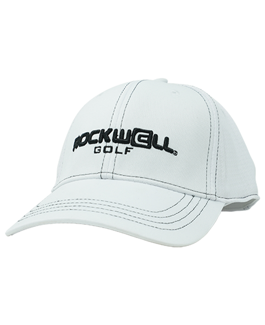 white Rockwell Golf Series Hat 